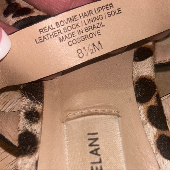 Antonio Melani Brown & Black Leather Sandals Strappy Slip-On Size 8.5 - Picture 5 of 12